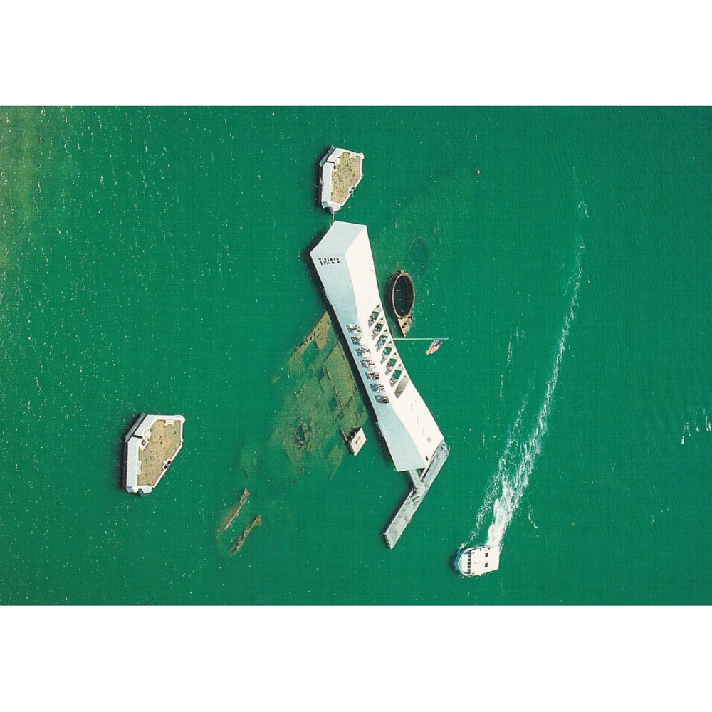 USS Arizona Memorial Hawaii Postcard A-522 2000 Military Naval WWII